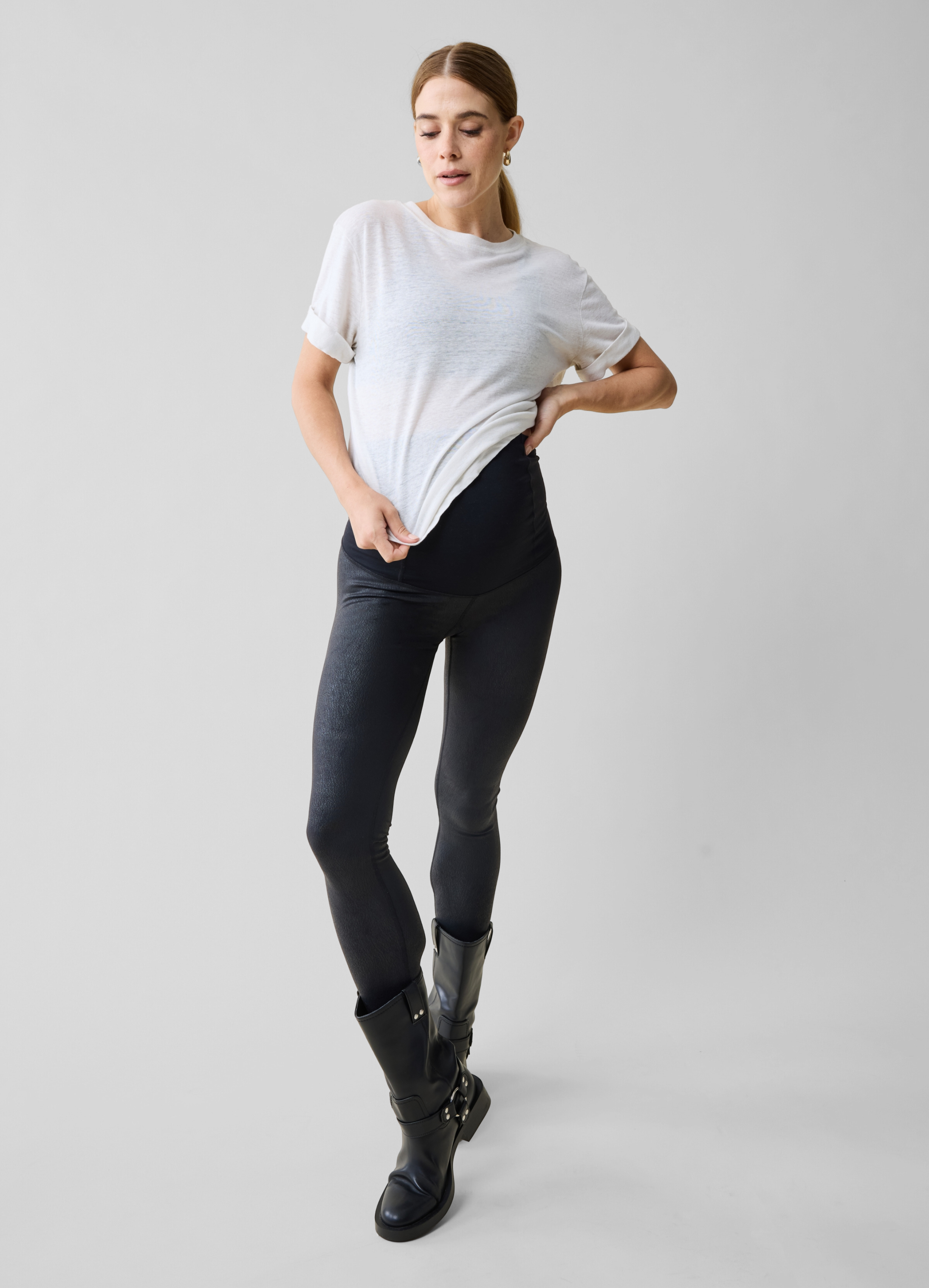 The Faux-Leather Black Maternity Leggings | Sleek Style, Extra Comfort Ingrid & Isabel The Faux-Leather Black Maternity Leggings | Sleek Style, Extra Comfort Ingrid & Isabel