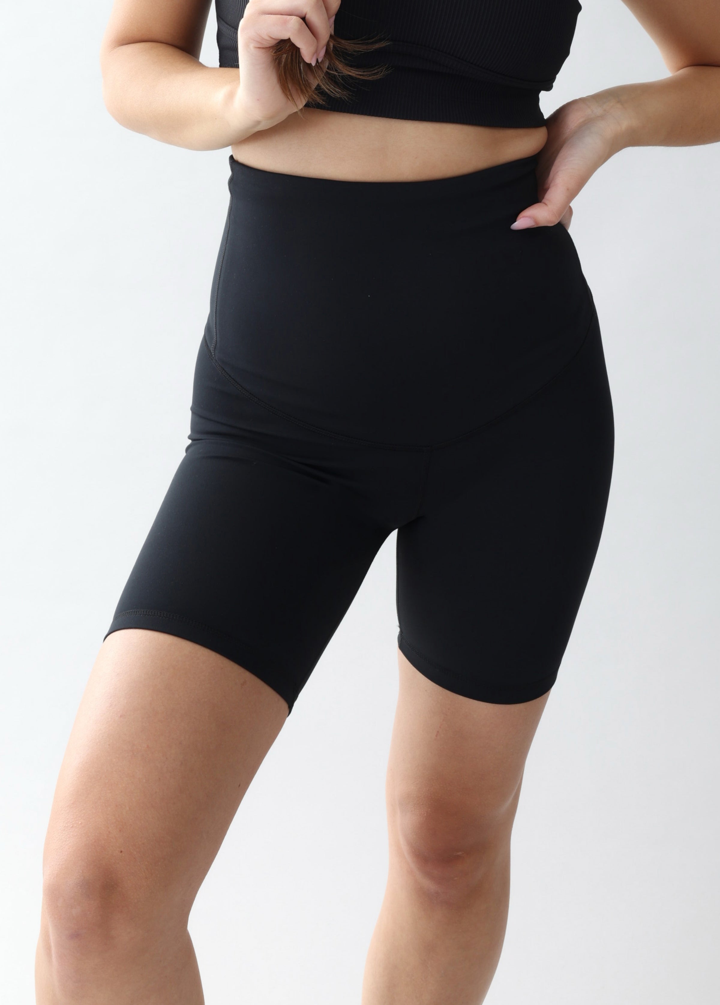 Postpartum Biker Shorts with Supportive Compression – Ingrid+Isabel