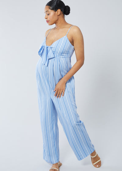 Jasmine is 5’7”, 8 months pregnant and wearing a size small||Cabana Stripe