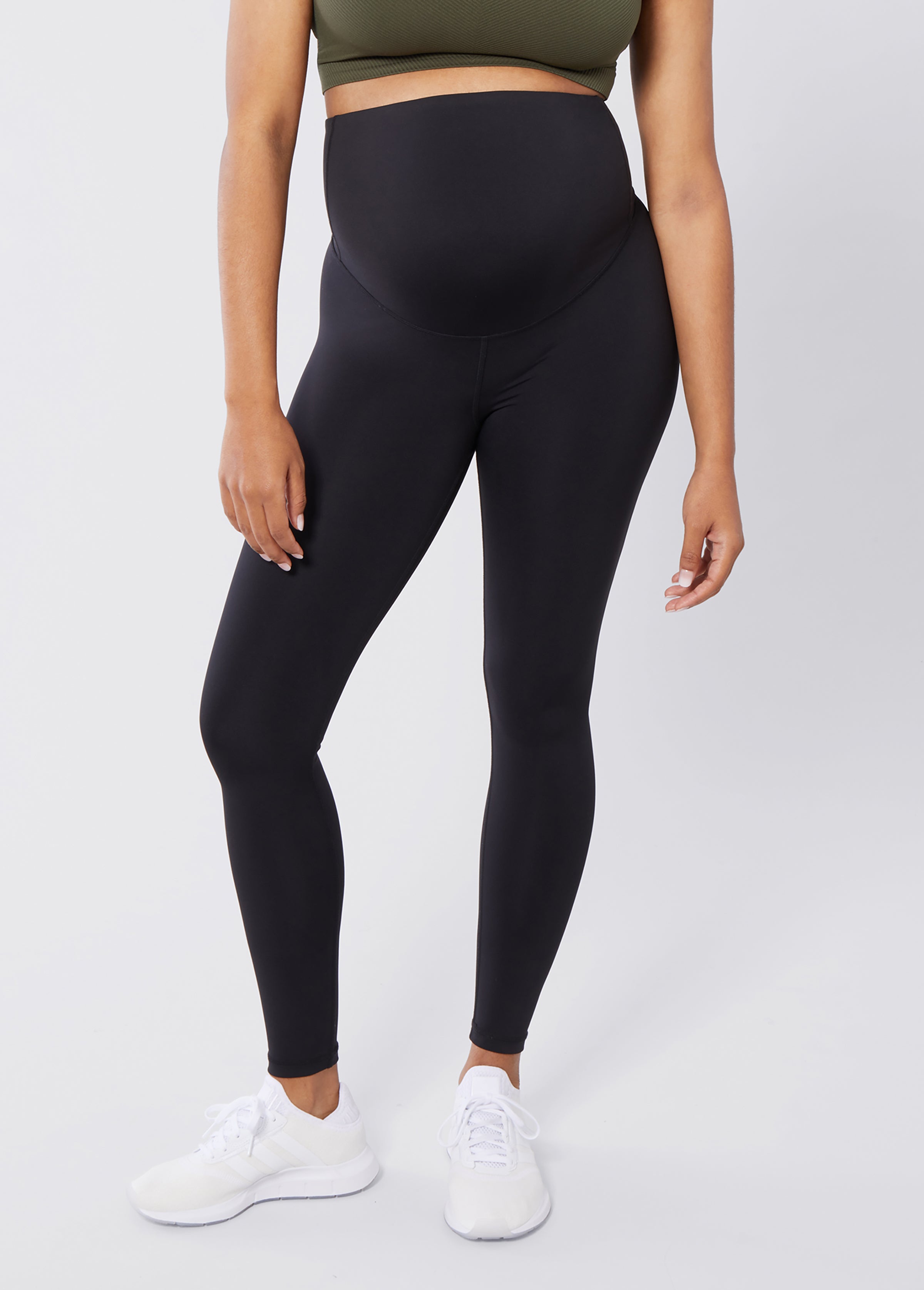 Performance Maternity Leggings w/ Crossover Panel Ingrid+Isabel