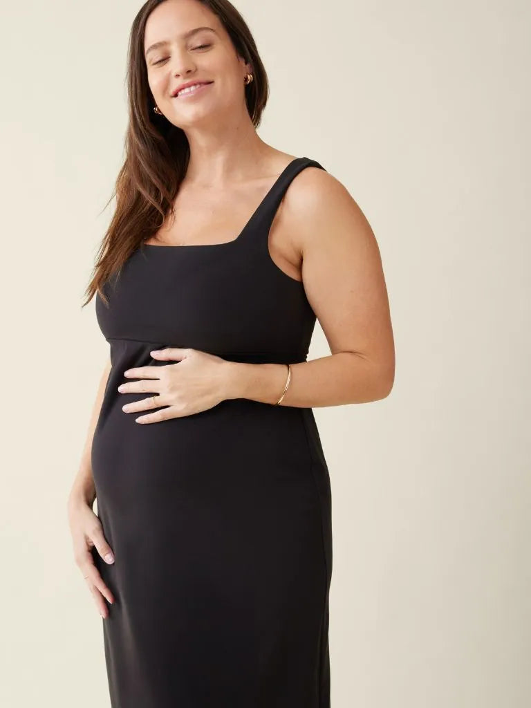 Ingrid & Isabel Maternity Everyday Midi Dress - Black Ingrid & Isabel Maternity Everyday Midi Dress - Black