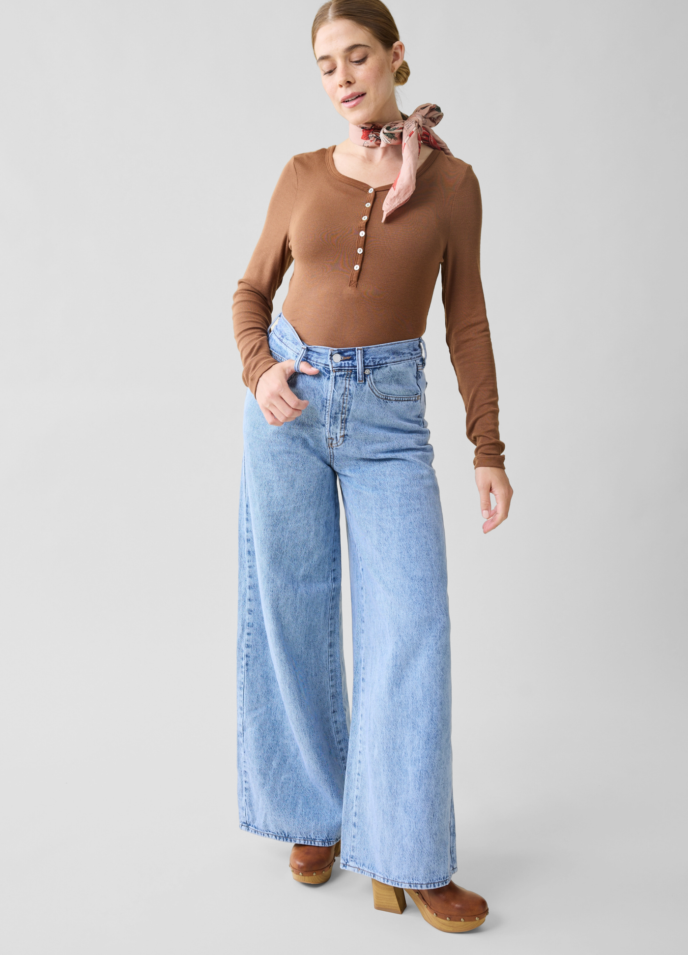 Maternity Henley Shirt - Long Sleeved Nursing Top – Ingrid & Isabel