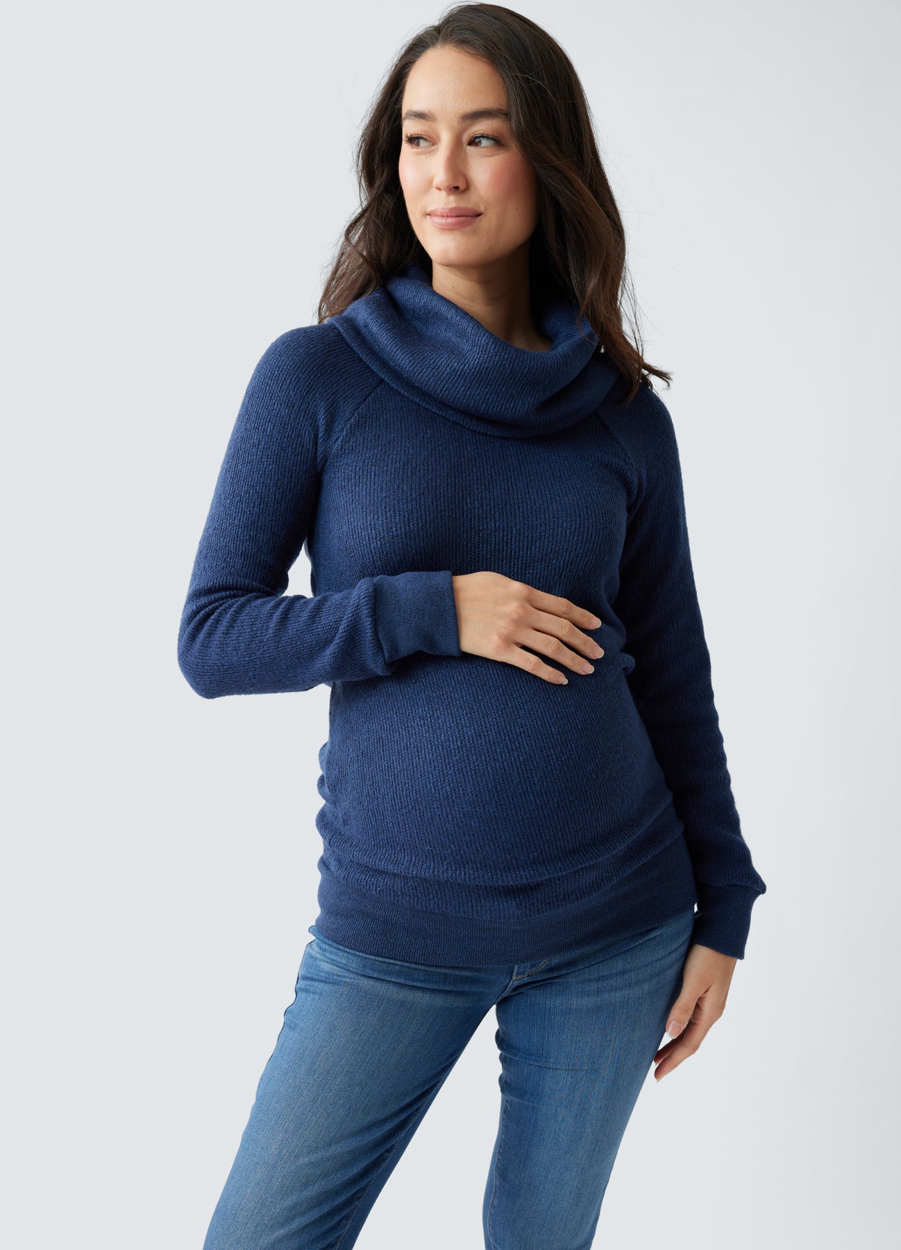 Cowl neck maternity sweater store