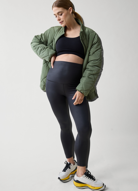 The Glossy Everywear Black Maternity Legging