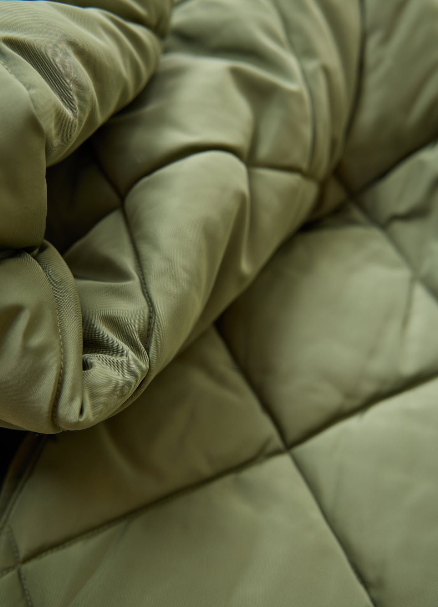 Light Taupe Quilted Long Maternity Puffer Jacket main image 1