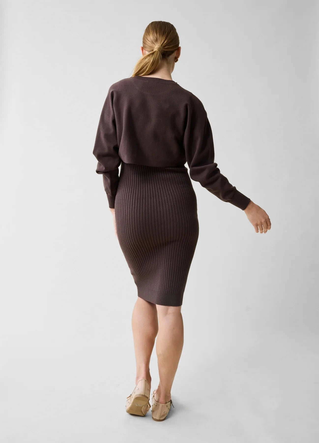 Cozy Dress + Sweater Maternity Set