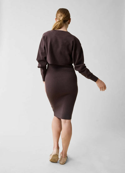 Cozy Dress + Sweater Maternity Set
