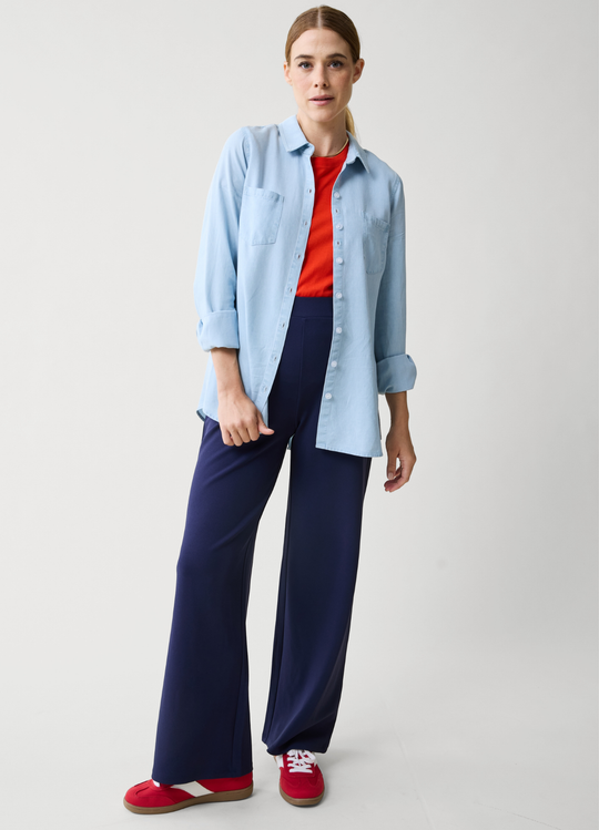 Classic Button Down Chambray Maternity & Nursing Top