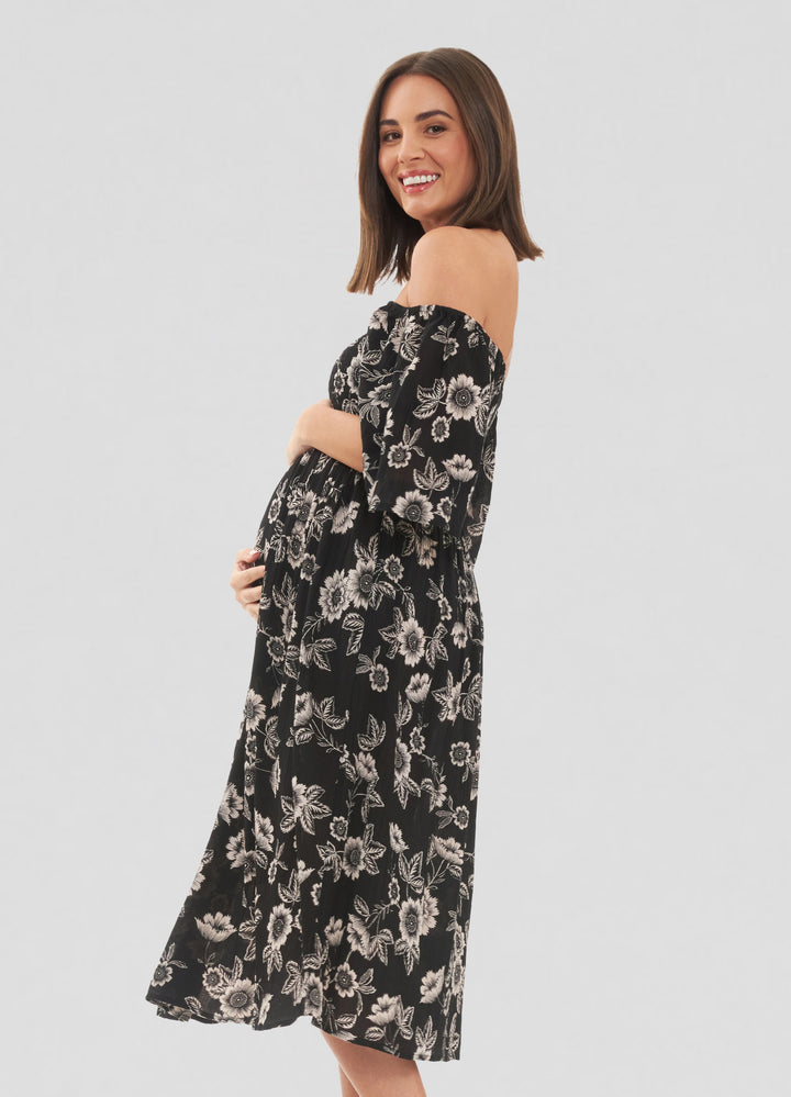 Forest Floral Strappy Maternity Dress main image 1