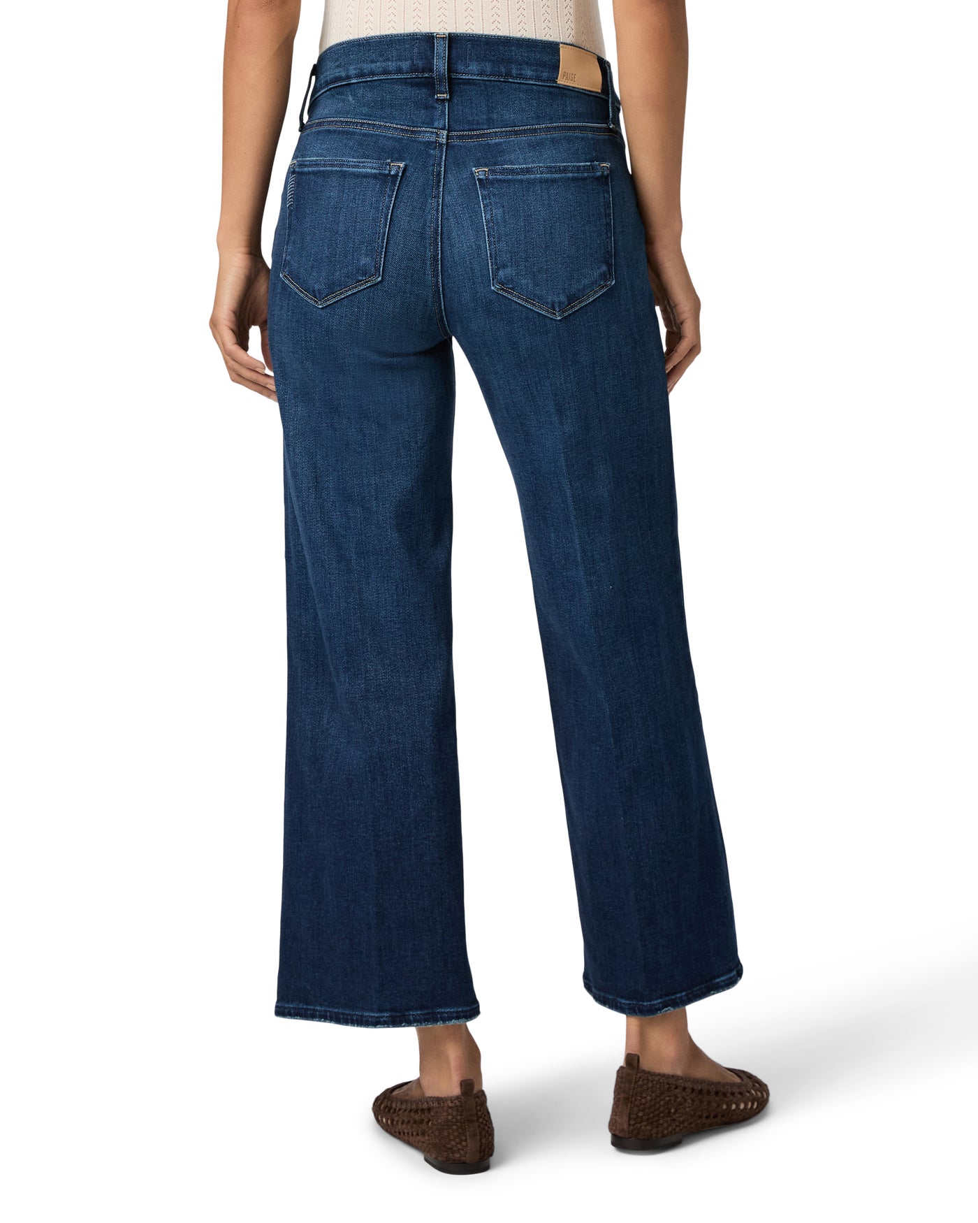 Paige Anessa High Rise Wide Leg Maternity Jeans