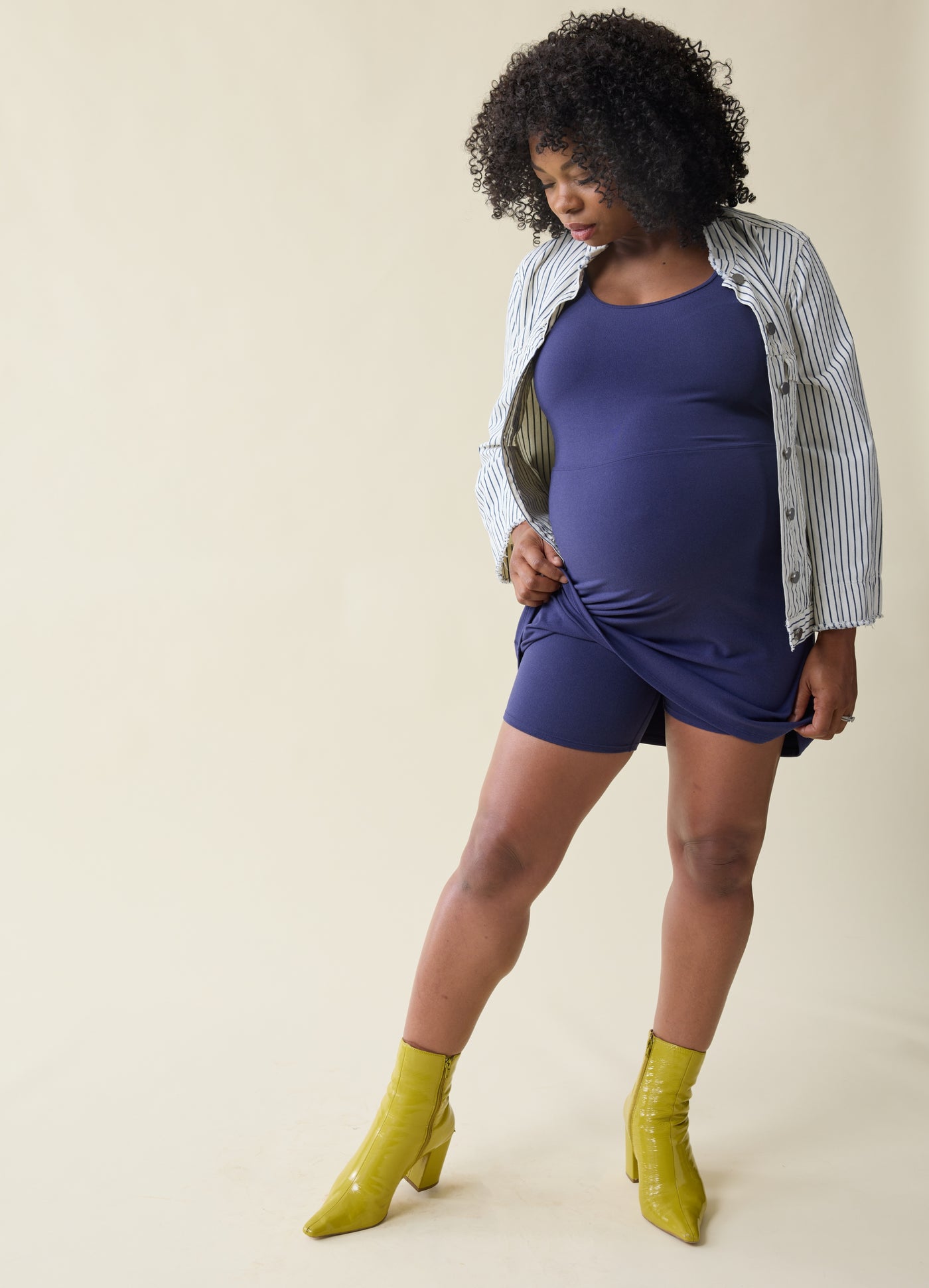 Sleeveless Maternity Skort Dress Bundle, Navy/Teal, 2 Pack