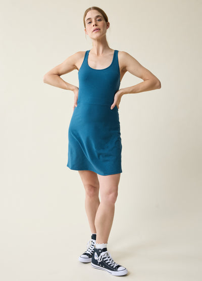 Sleeveless Maternity Skort Dress Bundle, Navy/Teal, 2 Pack