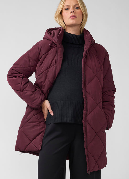 Grow with You Longline Maternity Puffer Jacket