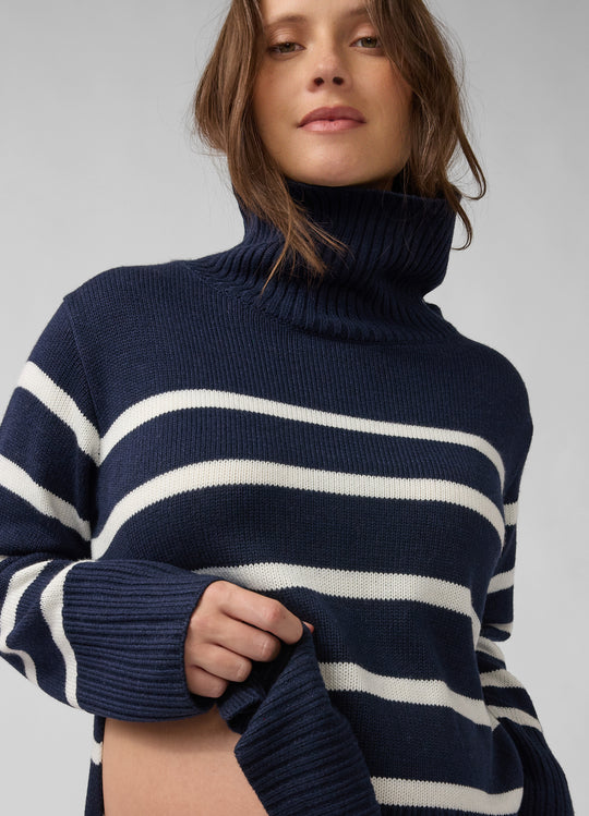 Knit High Neck Maternity Nursing Sweater