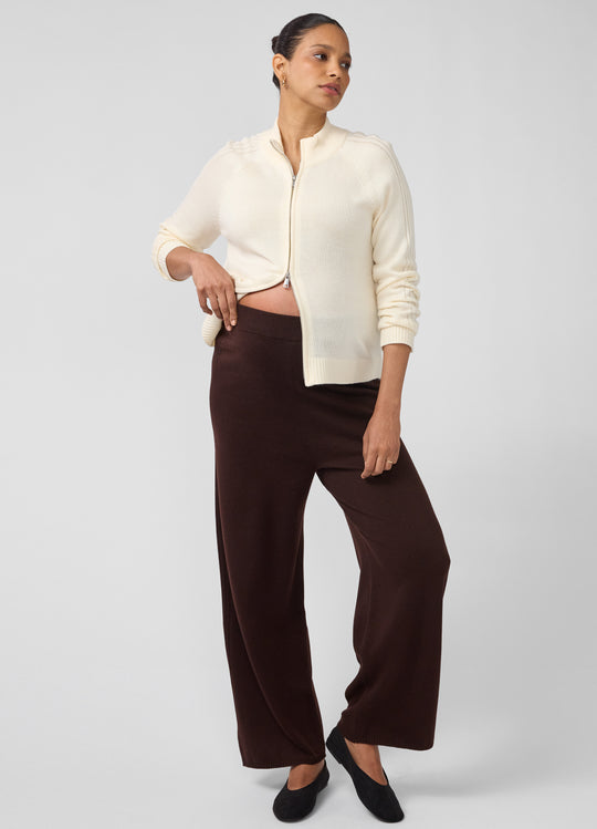 Wide Leg Knit Maternity Sweater Pant