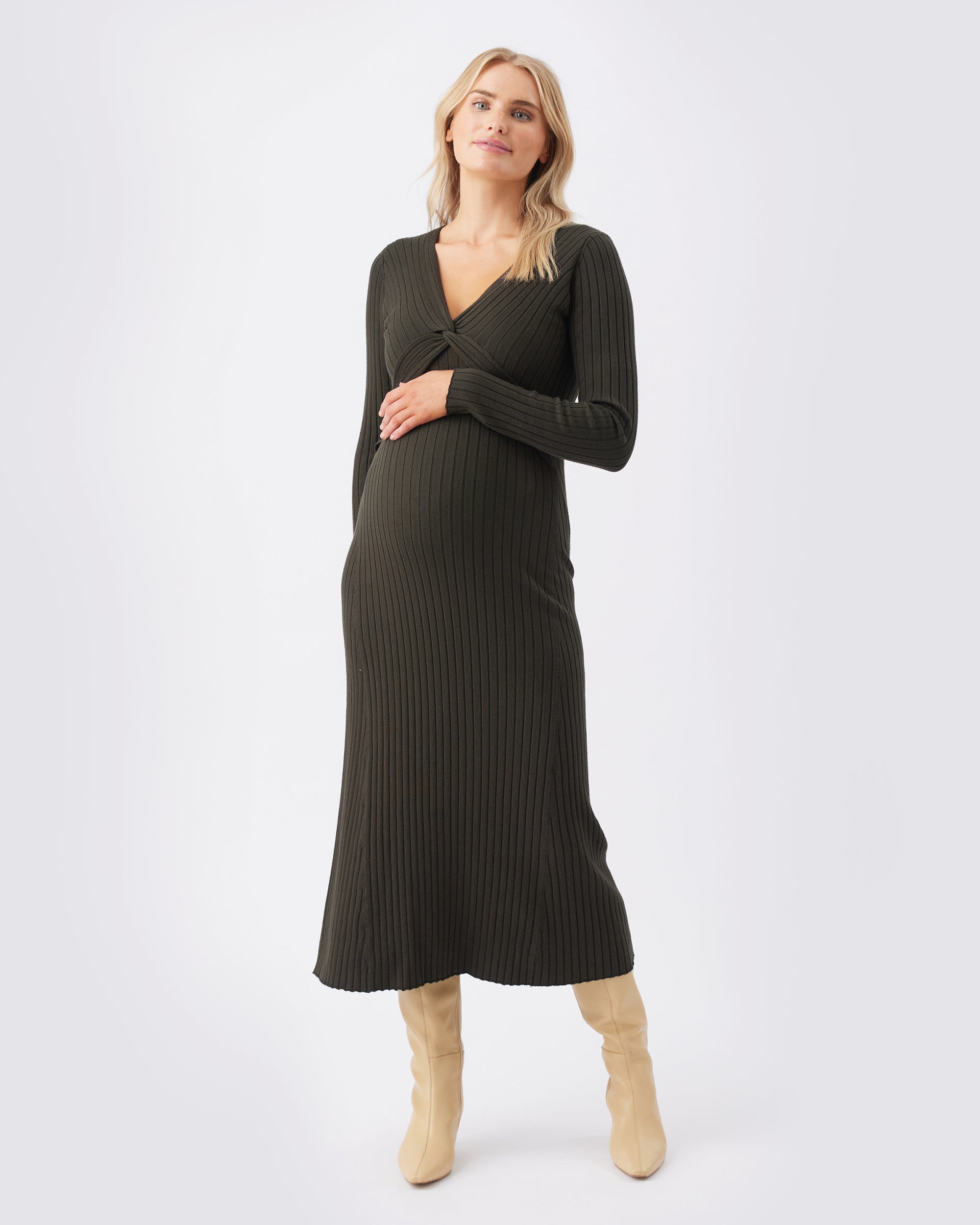 nine britton peggie back detail knit dress Remi Nursing dresses for spring Color:Sunshine Daisy Jacquard Lace Bodice Knee Length This Erina knit dress