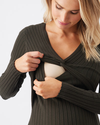 Ripe Maternity Remi Knit Nursing Midi Dress