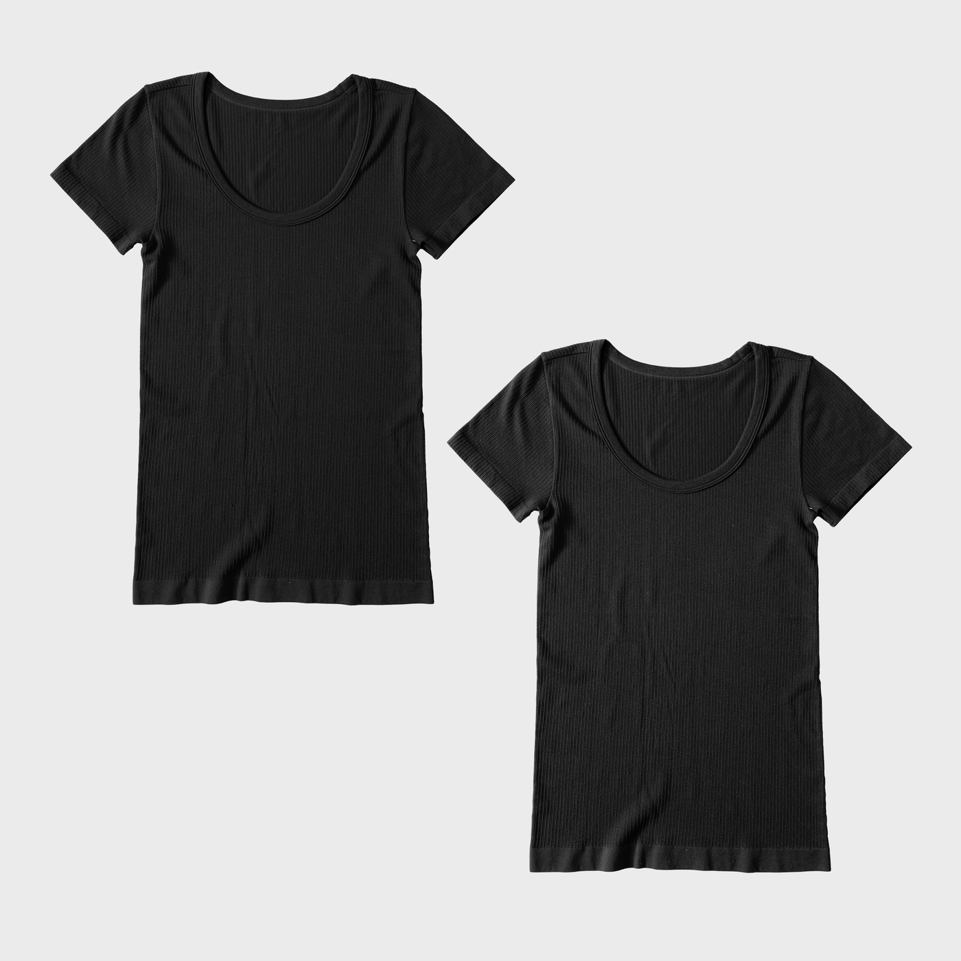 Seamless Maternity Rib Short Sleeve Crew Tee 2 Pack Bundle
