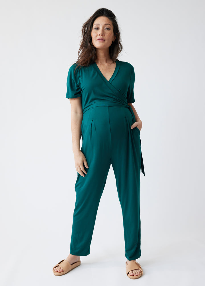 Ingrid & Isabel Green Heather Scoop Neck Long Sleeve Maternity Shirt – Size Large