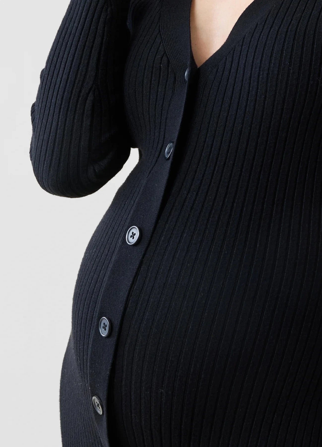 Button-Front Maternity Sweater Dress | Nursing-Friendly Knit – Ingrid ...