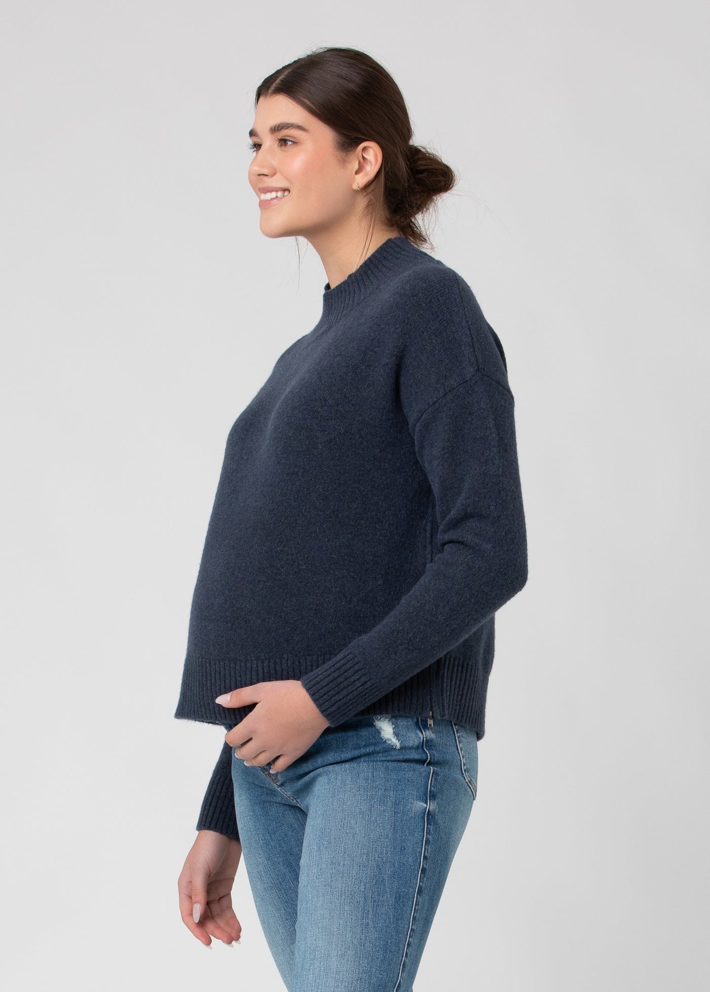 Jade Crop Nursing Sweater