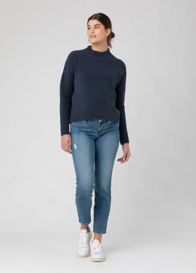 Jade Crop Nursing Sweater