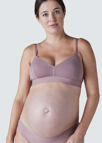 Renee is 5'8", 30 weeks pregnant, and wearing size small||Twilight Mauve