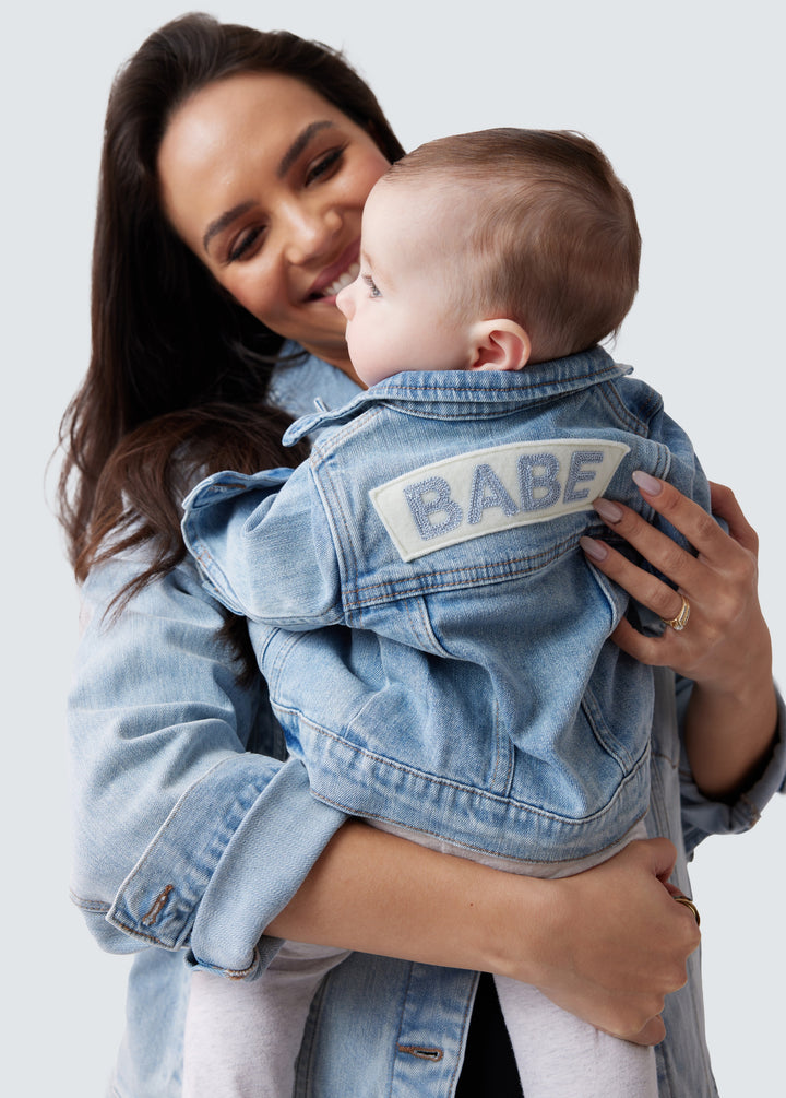 Mama and babe jean jacket deals