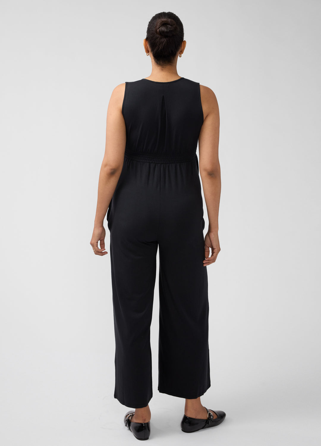 Wide-Leg Knit Maternity Jumpsuit with Nursing Access – Ingrid & Isabel