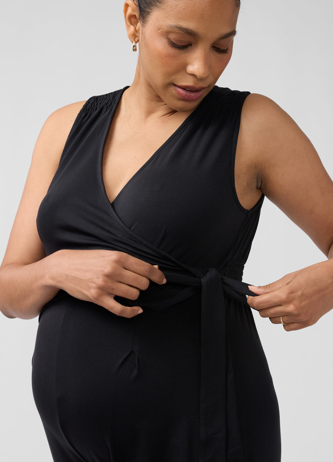 black tie dresses pregnant Wide-Leg Knit Maternity Jumpsuit with Nursing Access – Ingrid & Isabel Polyester Dress Black Maternity Ruched Body 35% Rayon 65% Polyester COLOR:CUSTOM COLORS