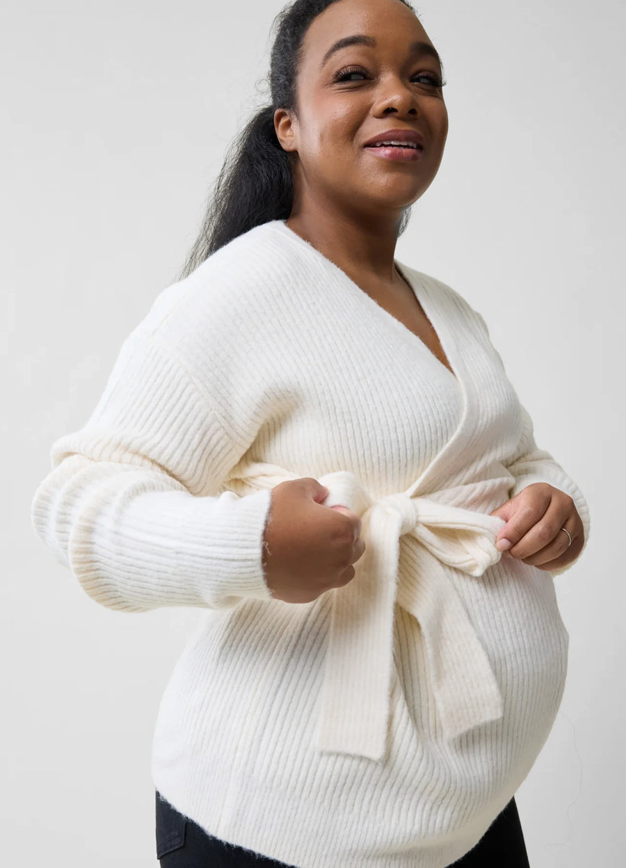 Ingrid & Isabel Nursing Wrap Women Sweater - Cream