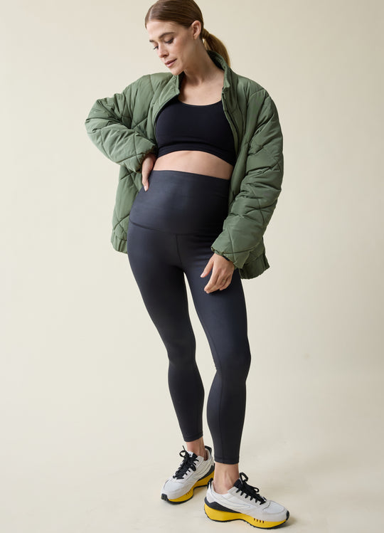 The Glossy Everywear Black Maternity Legging