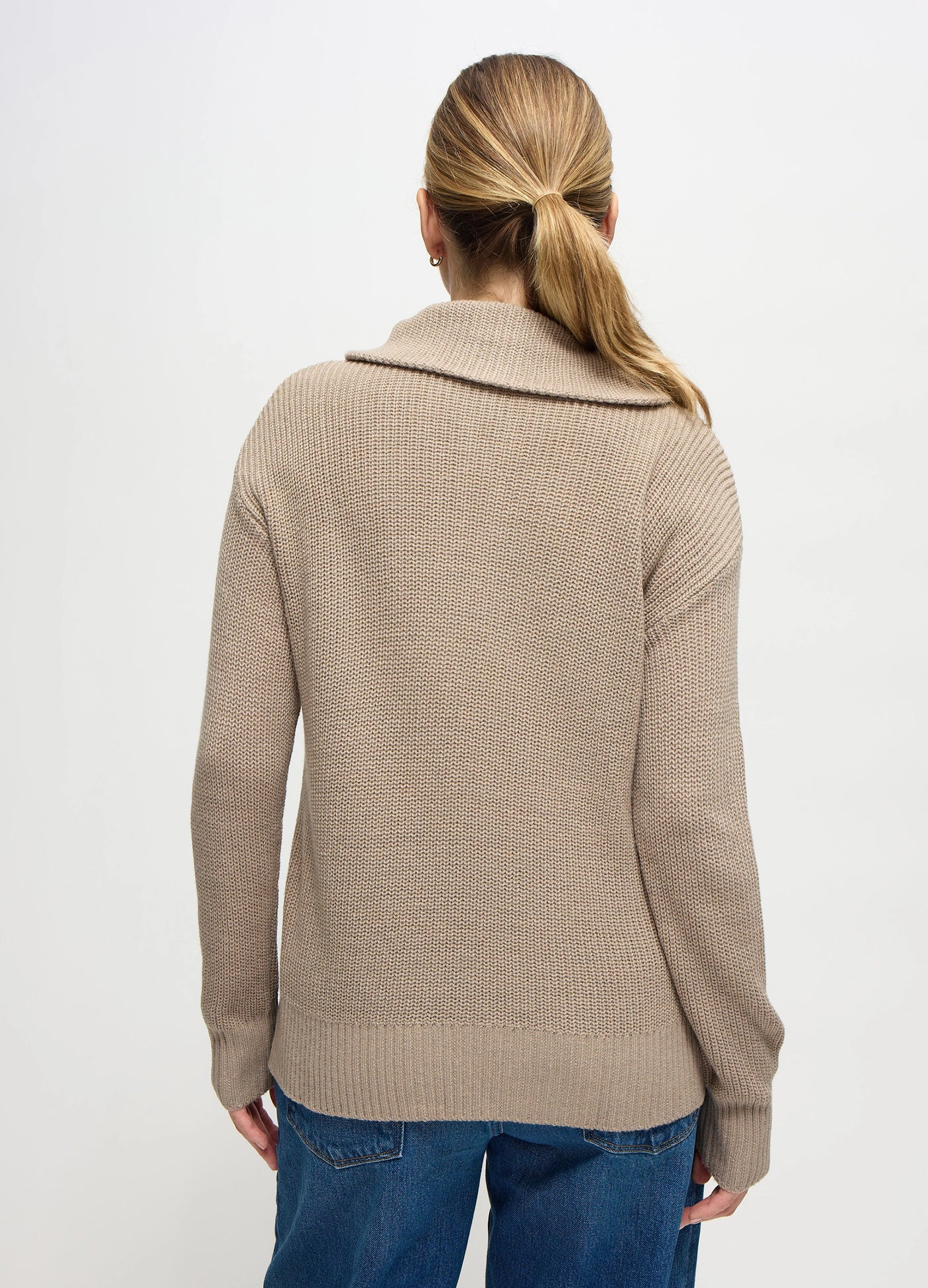 The Stay Cozy Quarter Zip Maternity Sweater