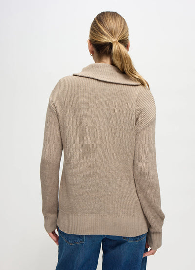 The Stay Cozy Quarter Zip Maternity Sweater