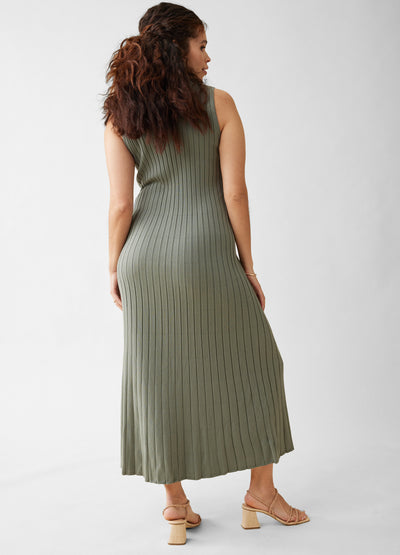 The Paris Maternity Ribbed Sweater Midi Dress