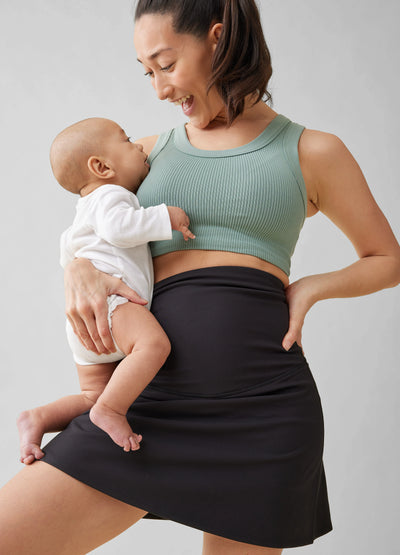 The New Mama Black Postpartum Support Skort