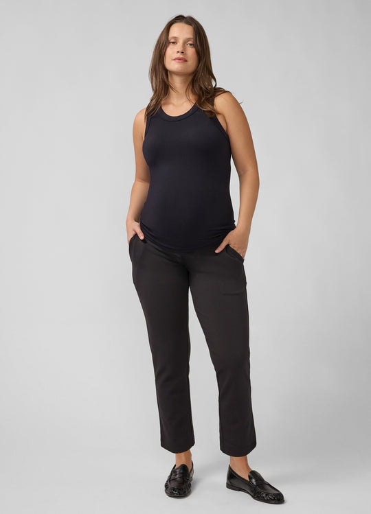 The Essential Black Ponte Maternity Pant