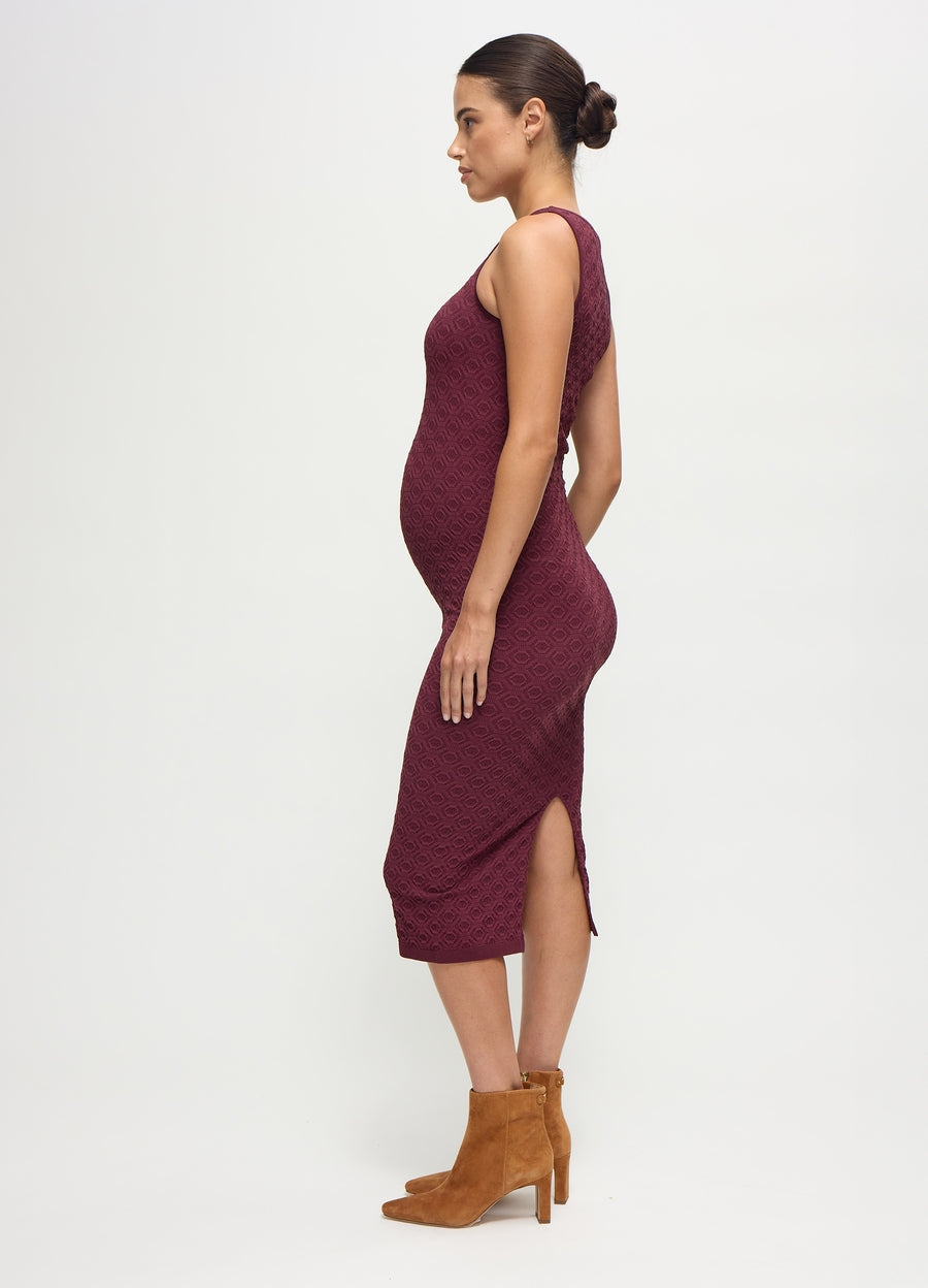 Ingrid & Isabel Seamless Midi Maternity Dress - Fig
