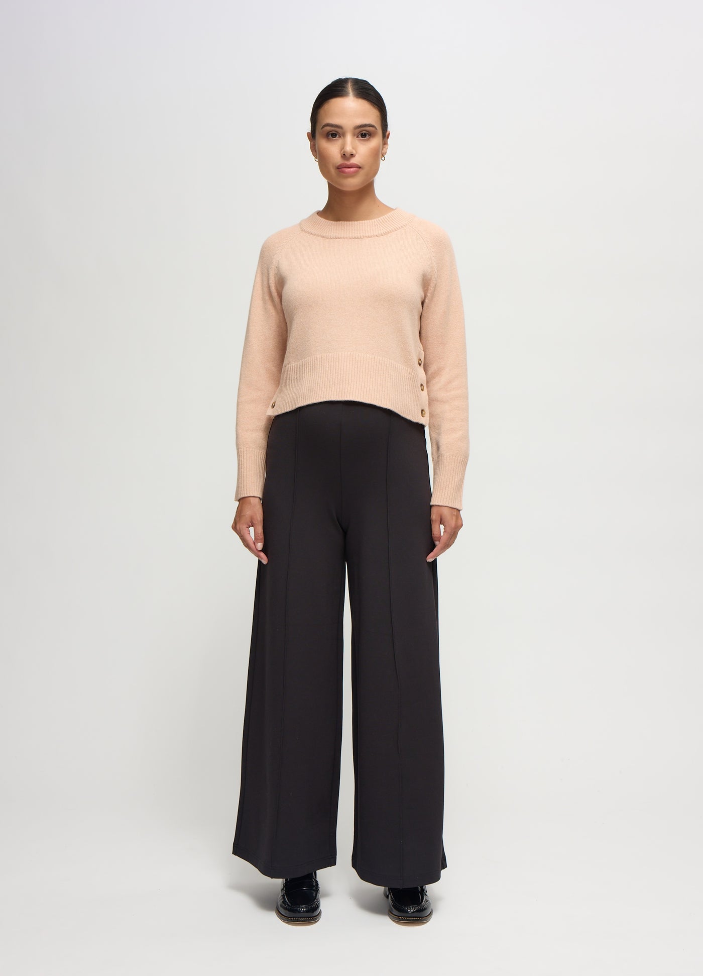 The EveryWear Maternity Black Ponte Flare Pant