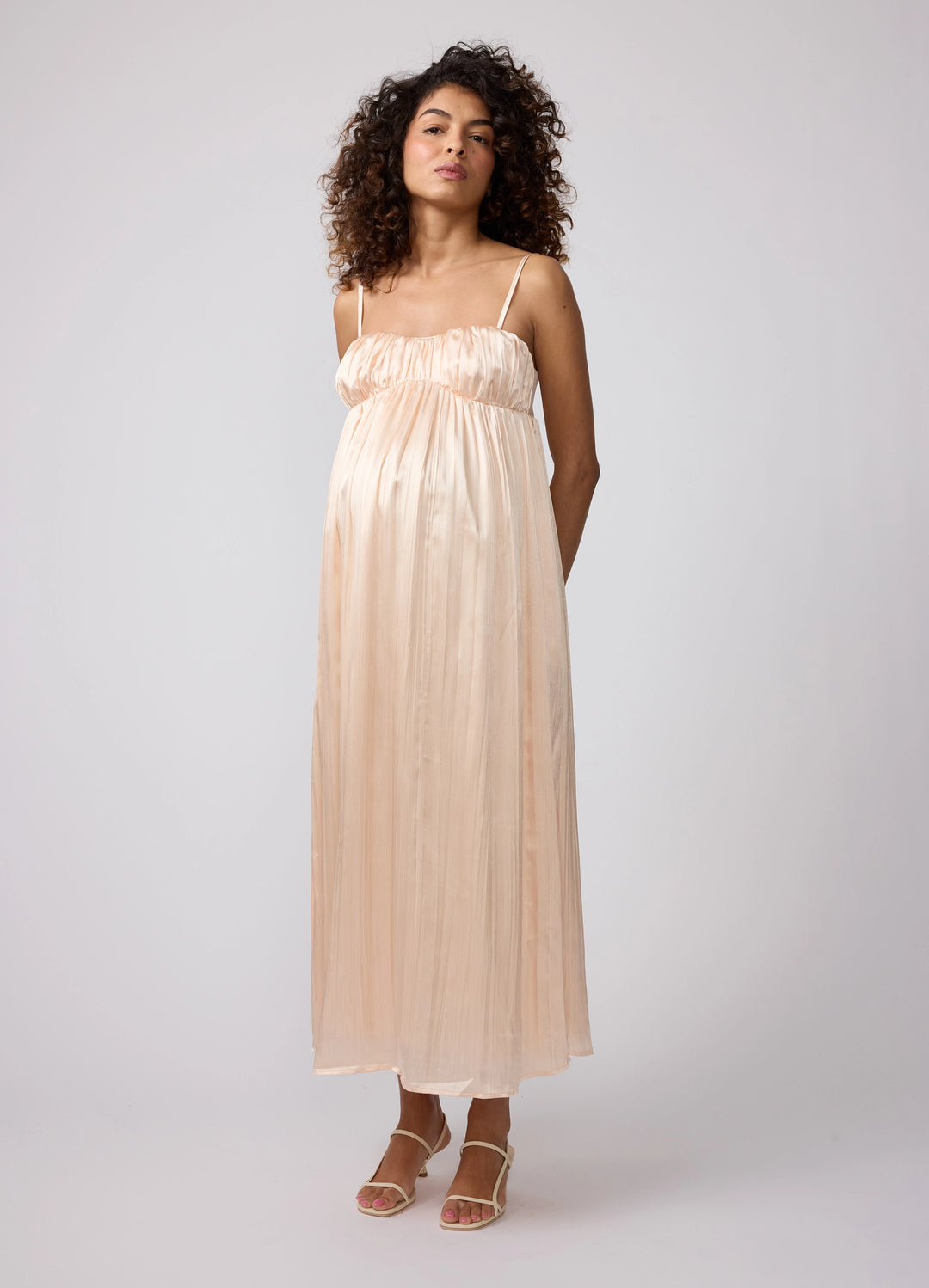 Ingrid & Isabel Maternity Satin Maxi Dress X-Small
