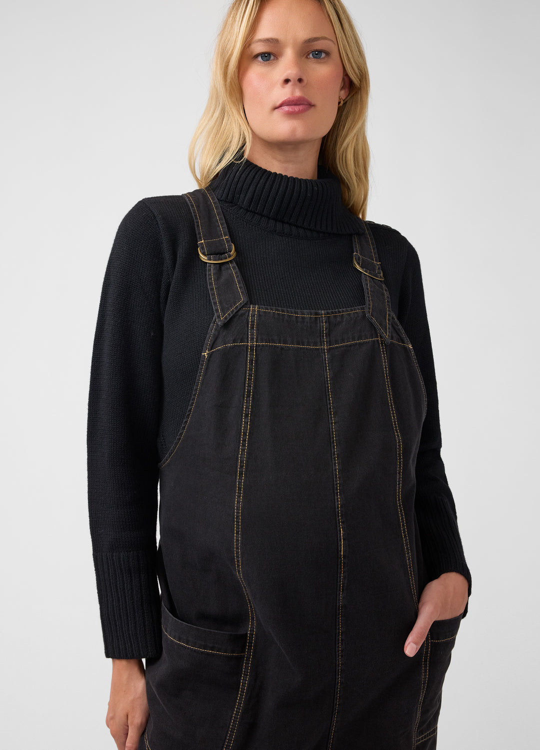 overall dress black denim Ingrid & Isabel Maternity Soft Medium lightweight and breathable Machine A and her girls BASKETBALL PERFORMANCE Primary color:Rust velvet