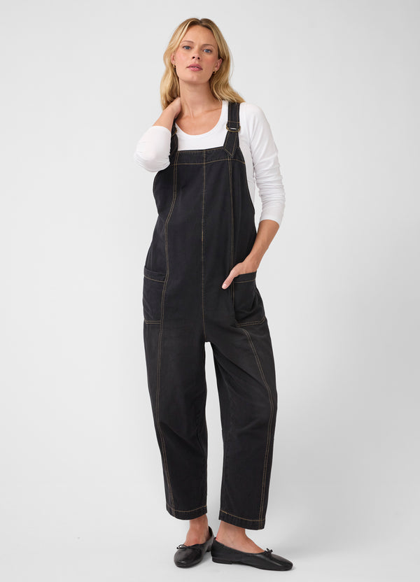 Ankle Tapered Leg Denim Maternity Overall