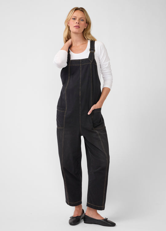 Ankle Tapered Leg Denim Maternity Overall