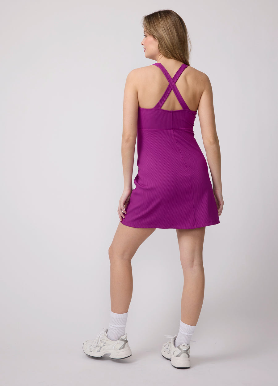 halter active dress Ingrid & Isabel Maternity Active Ribbed Halter Dress Large