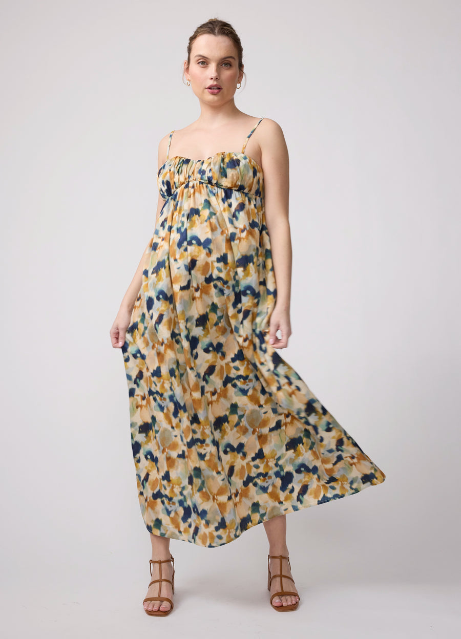 maternity wear maxi dress Long Sleeve Empire Waist Maxi Dress