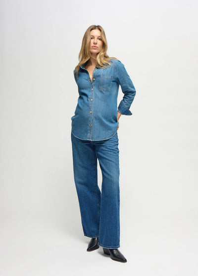 The Relaxed Button Down Denim Shirt