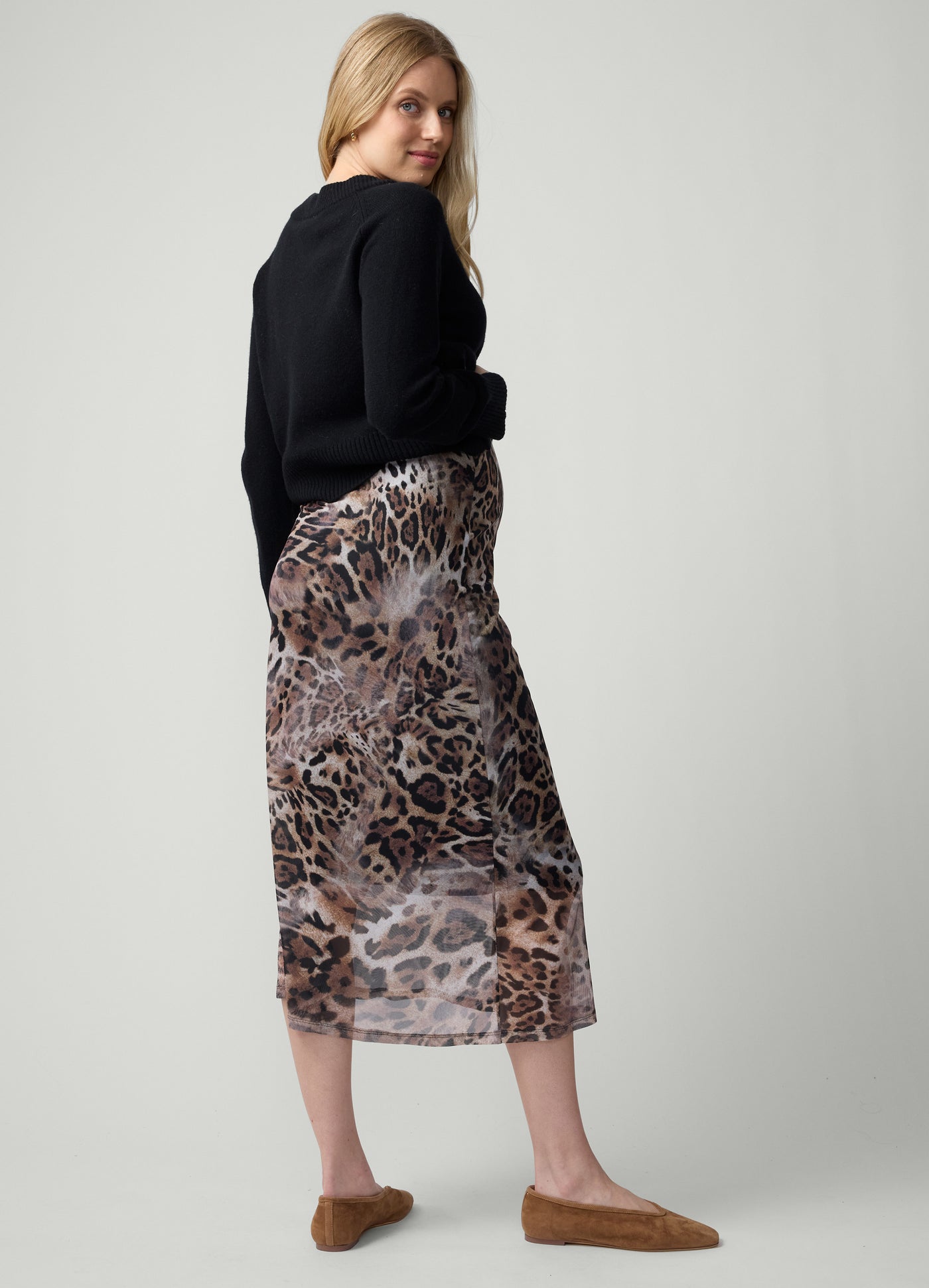 Ripe Maternity Savannah Mesh Midi Skirt