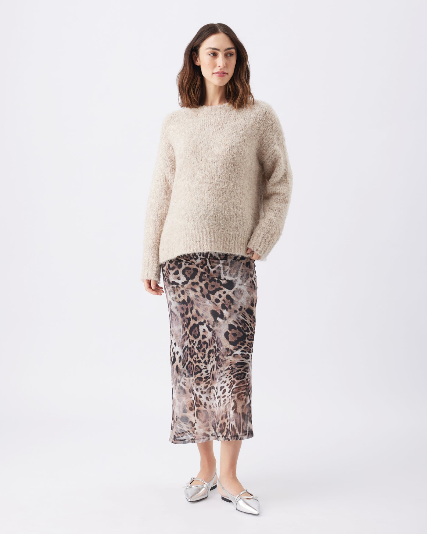 Ripe Maternity Savannah Mesh Midi Skirt