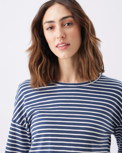 Ripe Maternity Claudette Long Sleeve Striped Nursing Top