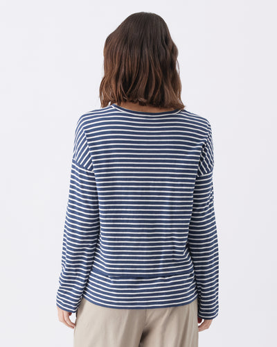 Ripe Maternity Claudette Long Sleeve Striped Nursing Top